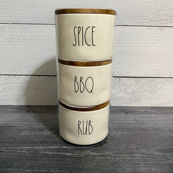 Rae Dunn Other - Rae Dunn SPICE - BBQ - RUB Cellar Set of 3 - NEW!